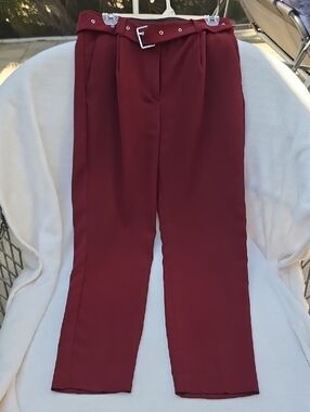 EXPRESS Belted Burgundy Pants